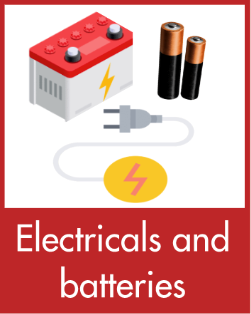Decorative electricals and batteries icon
